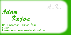 adam kajos business card